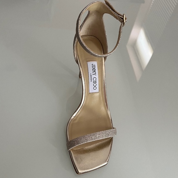 Jimmy Choo Alva 85 glittered leather sandals - Size 38 - Picture 8 of 8